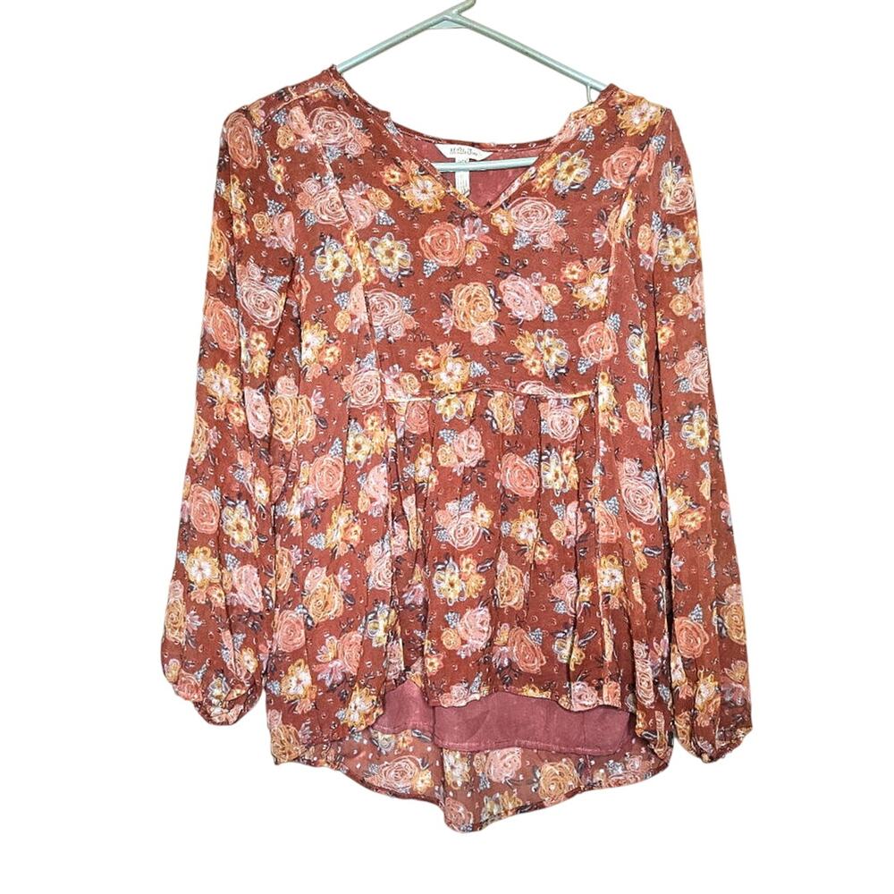 Matilda Jane Size Medium M Floral Flower Boho Flowy Blouse Chic